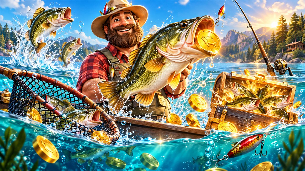 Big Bass Splash money fish, fisherman wild en visserijsymbolen